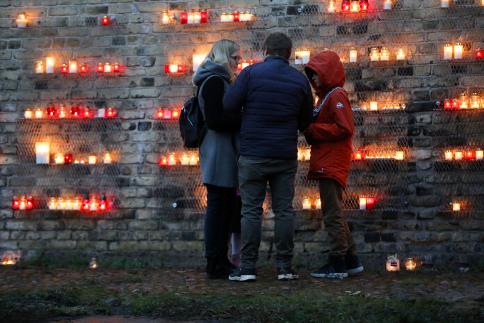 Lāčplēša diena pie Rīgas pils. Foto : Evija Trifanova, LETA