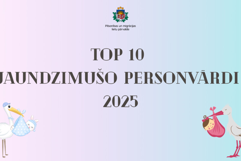 Noskaidroti 2025. gada populārākie jaundzimušo vārdi.