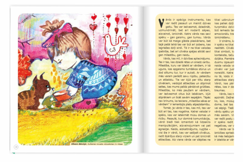 Grāmatas Vārds, kas mīl, vārds, kas nogalina” digitālā izdevuma atvērums