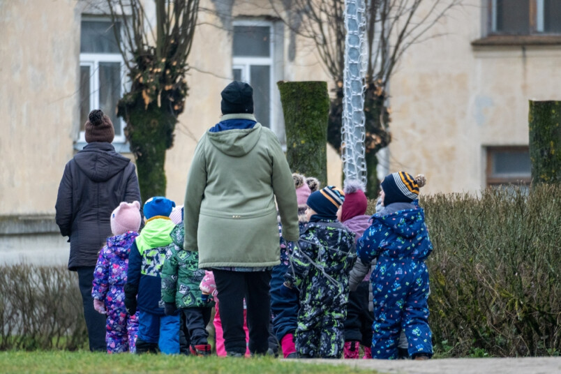 Bērnudārznieku grupa.