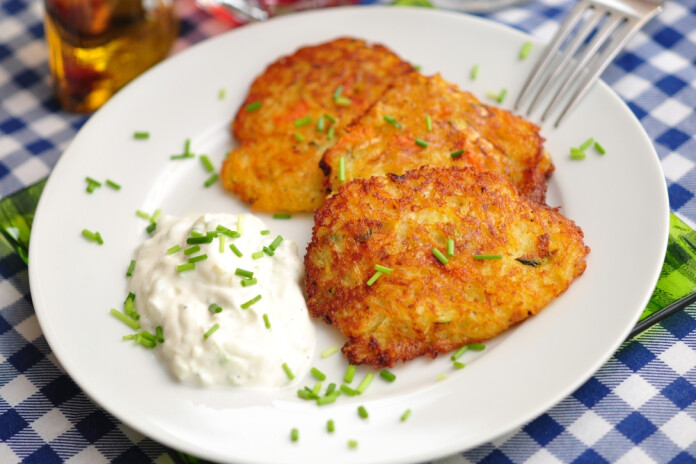 Kraukšķīgas kartupeļu pankūkas