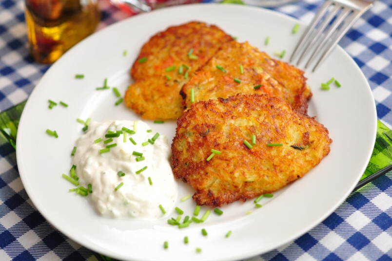 Kraukšķīgas kartupeļu pankūkas