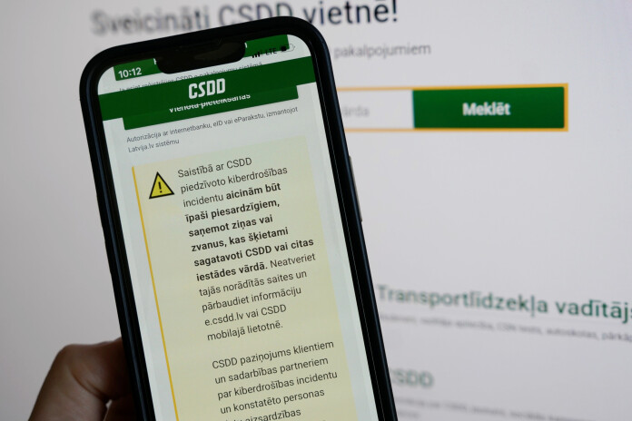 CSDD mobilajā lietotnē publicēts informatīvs paziņojums par piedzīvoto kiberdrošības incidentu un aicinājums iedzīvotājiem būt piesardzīgiem, saņemot paziņojumus, kas šķietami sagatavoti CSDD vai citas iestādes vārdā.